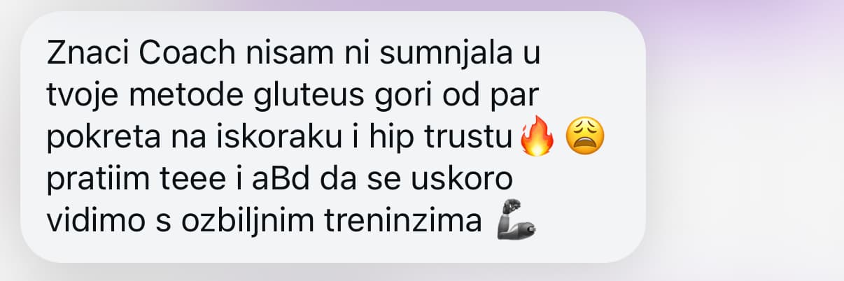 Poruka od zadovoljne klijentice