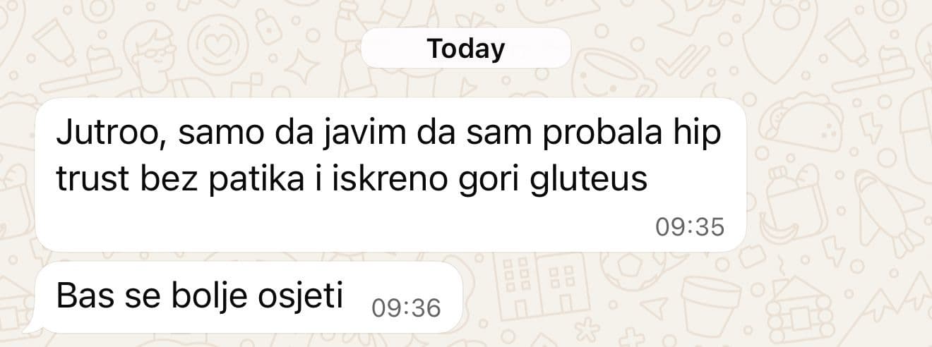 Poruka od zadovoljne klijentice