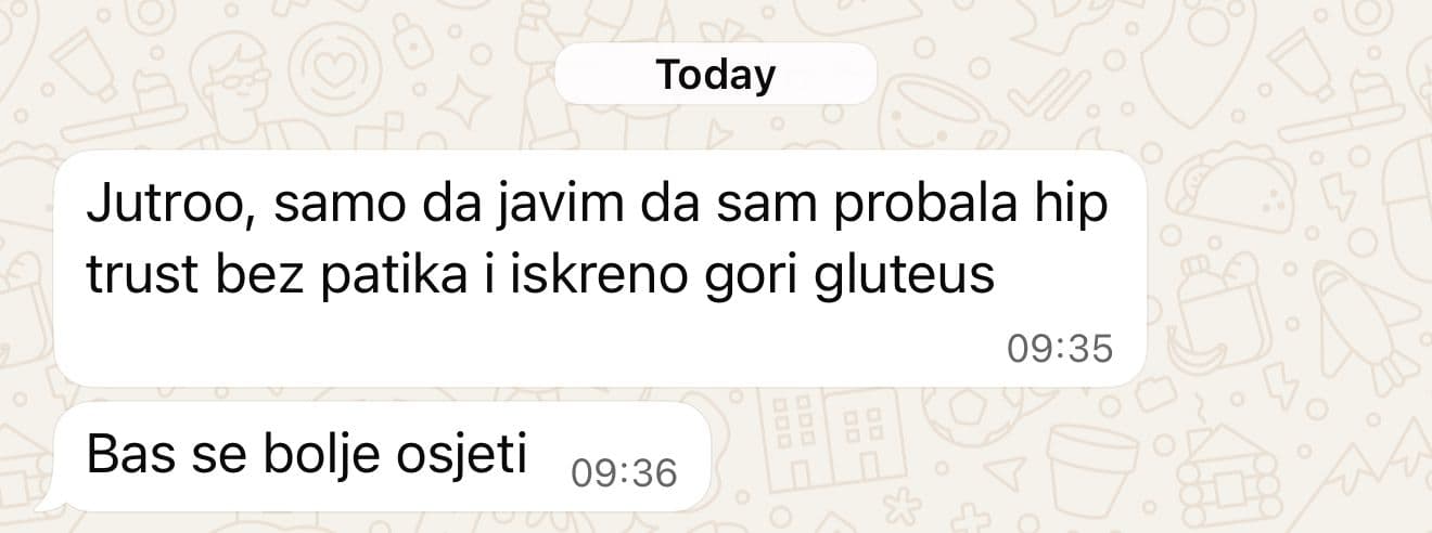 Poruka od zadovoljne klijentice