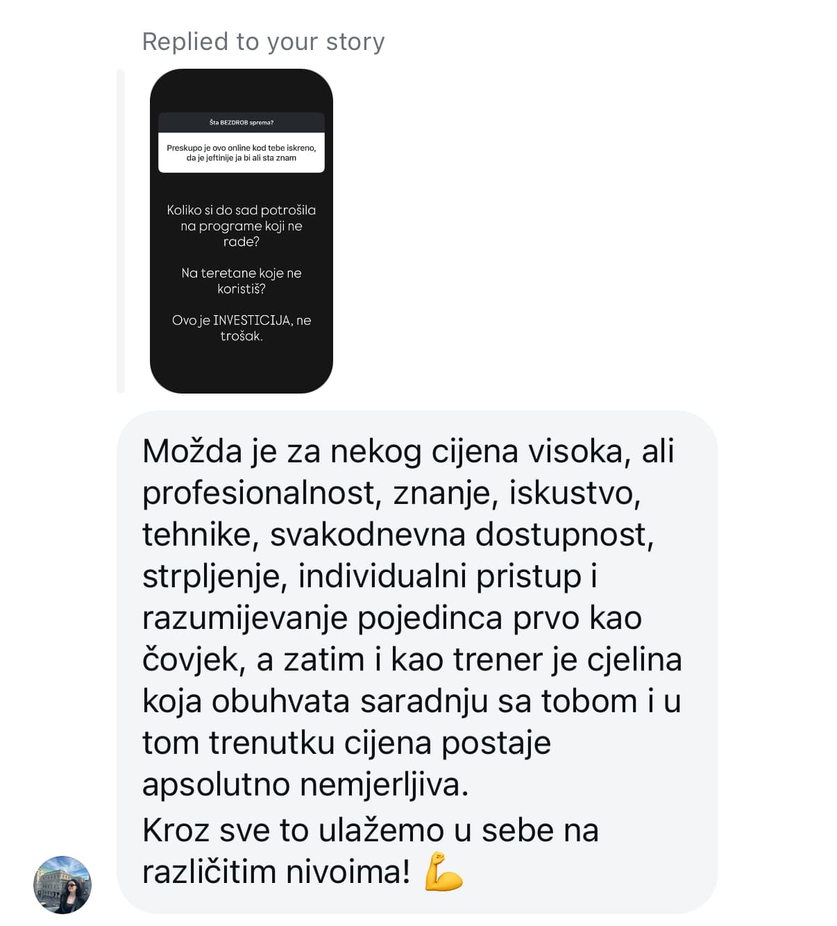 Poruka od zadovoljne klijentice